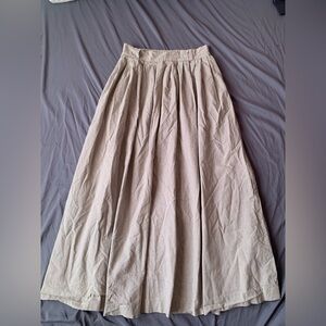 Vintage Women’s Orvis Long Skirt Made In USA Cotton Plaid light Green Cute